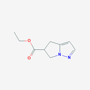 molecular formula C9H12N2O2 B13005469 Ethyl 5,6-dihydro-4H-pyrrolo[1,2-b]pyrazole-5-carboxylate 