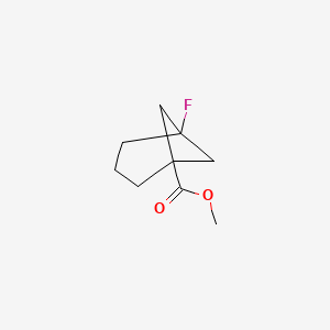 molecular formula C9H13FO2 B13005492 Methyl 5-fluorobicyclo[3.1.1]heptane-1-carboxylate 