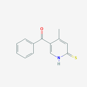 molecular formula C13H11NOS B13005497 (6-Mercapto-4-methylpyridin-3-yl)(phenyl)methanone 