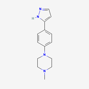 molecular formula C14H18N4 B1300551 1-methyl-4-[4-(1H-pyrazol-5-yl)phenyl]piperazine CAS No. 321998-92-9