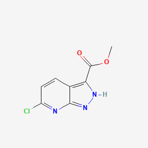 molecular formula C8H6ClN3O2 B13005533 methyl 6-chloro-1H-pyrazolo[3,4-b]pyridine-3-carboxylate 