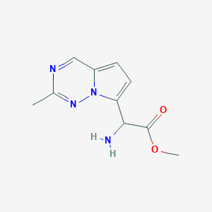 molecular formula C10H12N4O2 B13005548 methyl 2-amino-2-(2-methylpyrrolo[2,1-f][1,2,4]triazin-7-yl)acetate 