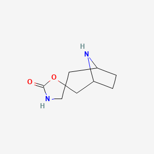 molecular formula C9H14N2O2 B13005625 8-Azaspiro[bicyclo[3.2.1]octane-3,5'-oxazolidin]-2'-one 