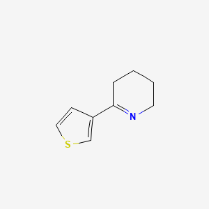 molecular formula C9H11NS B13005635 6-(Thiophen-3-yl)-2,3,4,5-tetrahydropyridine 