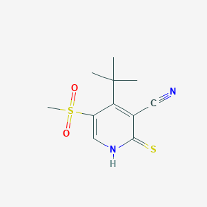 molecular formula C11H14N2O2S2 B13005640 4-(tert-Butyl)-5-(methylsulfonyl)-2-thioxo-1,2-dihydropyridine-3-carbonitrile 