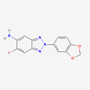 2-(Benzo[d][1,3]dioxol-5-yl)-6-fluoro-2H-benzo[d][1,2,3]triazol-5-amine