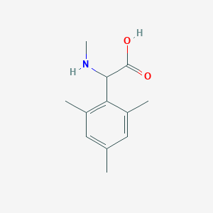 molecular formula C12H17NO2 B13005693 2-Mesityl-2-(methylamino)acetic acid 