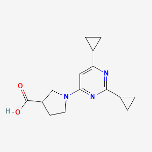 1-(2,6-Dicyclopropylpyrimidin-4-yl)pyrrolidine-3-carboxylic acid