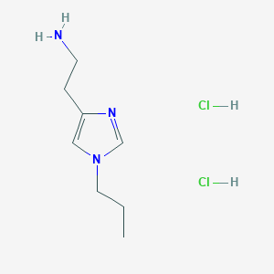 molecular formula C8H17Cl2N3 B13005703 2-(1-Propyl-1H-imidazol-4-yl)ethanamine dihydrochloride 