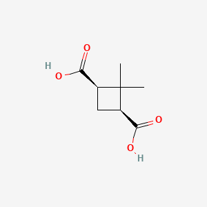 molecular formula C8H12O4 B13005719 cis-2,2-Dimethylcyclobutane-1,3-dicarboxylic acid 