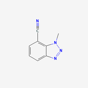 molecular formula C8H6N4 B13005740 1-Methyl-1H-benzo[d][1,2,3]triazole-7-carbonitrile 