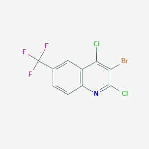 molecular formula C10H3BrCl2F3N B13005754 3-Bromo-2,4-dichloro-6-(trifluoromethyl)quinoline 