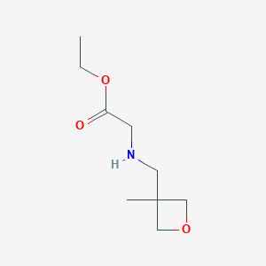 molecular formula C9H17NO3 B13005780 Ethyl2-{[(3-methyloxetan-3-yl)methyl]amino}acetate 