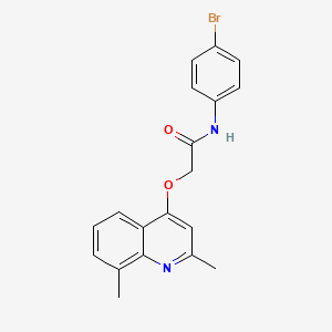 molecular formula C19H17BrN2O2 B13005806 N-(4-Bromophenyl)-2-((2,8-dimethylquinolin-4-yl)oxy)acetamide 