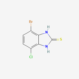 molecular formula C7H4BrClN2S B13005818 4-Bromo-7-chloro-1,3-dihydro-2H-benzo[d]imidazole-2-thione 