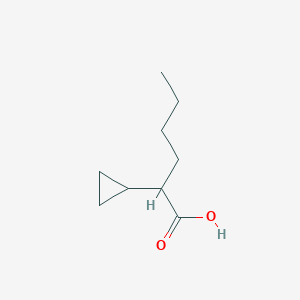 molecular formula C9H16O2 B13005850 2-Cyclopropylhexanoic acid 