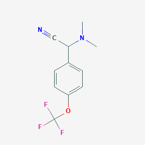 molecular formula C11H11F3N2O B13005869 2-(Dimethylamino)-2-(4-(trifluoromethoxy)phenyl)acetonitrile 