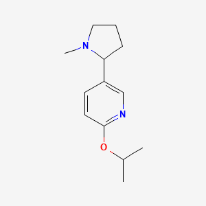 molecular formula C13H20N2O B13005918 2-Isopropoxy-5-(1-methylpyrrolidin-2-yl)pyridine 