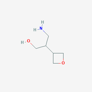 molecular formula C6H13NO2 B13005929 3-Amino-2-(oxetan-3-yl)propan-1-ol 