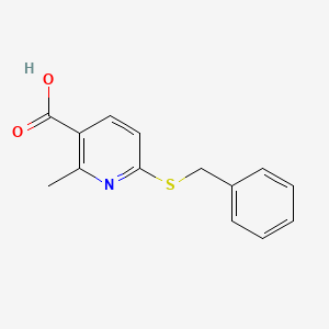 6-(Benzylthio)-2-methylnicotinic acid