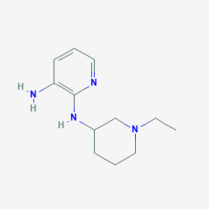 molecular formula C12H20N4 B13005941 N2-(1-Ethylpiperidin-3-yl)pyridine-2,3-diamine 