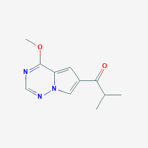 molecular formula C11H13N3O2 B13005946 1-(4-Methoxypyrrolo[2,1-f][1,2,4]triazin-6-yl)-2-methylpropan-1-one 