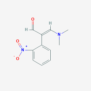 molecular formula C11H12N2O3 B13005968 (E)-3-(dimethylamino)-2-(2-nitrophenyl)prop-2-enal 