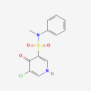 molecular formula C12H11ClN2O3S B13005970 5-Chloro-4-hydroxy-N-methyl-N-phenylpyridine-3-sulfonamide 