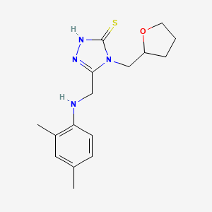 5-(((2,4-Dimethylphenyl)amino)methyl)-4-((tetrahydrofuran-2-yl)methyl)-4H-1,2,4-triazole-3-thiol