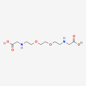 molecular formula C10H20N2O6 B13006060 2-[2-[2-[2-(Carboxymethylamino)ethoxy]ethoxy]ethylamino]acetic acid CAS No. 117174-58-0