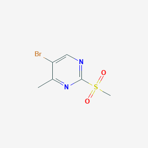 molecular formula C6H7BrN2O2S B13006082 5-Bromo-4-methyl-2-(methylsulfonyl)pyrimidine 