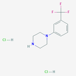 molecular formula C11H15Cl2F3N2 B130061 1-(m-Trifluoromethylphenyl) piperazine (hydrochloride) CAS No. 76835-14-8