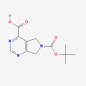 6-(tert-Butoxycarbonyl)-6,7-dihydro-5H-pyrrolo[3,4-d]pyrimidine-4-carboxylicacid