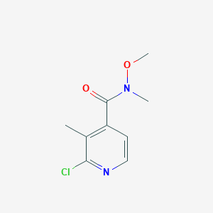 molecular formula C9H11ClN2O2 B13006130 2-Chloro-N-methoxy-N,3-dimethylisonicotinamide 