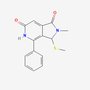 molecular formula C15H14N2O2S B13006139 2-Methyl-3-(methylthio)-4-phenyl-2,3-dihydro-1H-pyrrolo[3,4-c]pyridine-1,6(5H)-dione 