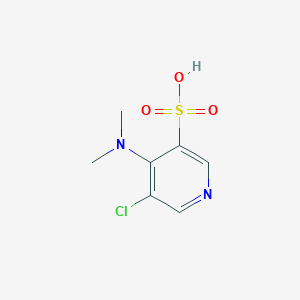 molecular formula C7H9ClN2O3S B13006201 5-Chloro-4-(dimethylamino)pyridine-3-sulfonic acid 