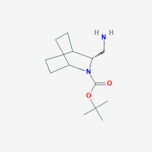 molecular formula C13H24N2O2 B13006208 tert-butyl (3R)-3-(aminomethyl)-2-azabicyclo[2.2.2]octane-2-carboxylate 