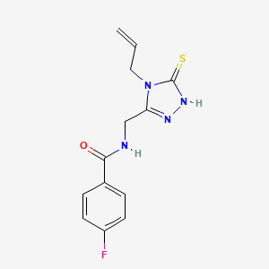 N-((4-Allyl-5-mercapto-4H-1,2,4-triazol-3-yl)methyl)-4-fluorobenzamide