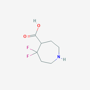 molecular formula C7H11F2NO2 B13006326 5,5-Difluoroazepane-4-carboxylic acid CAS No. 1334146-44-9