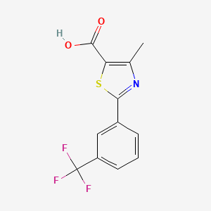 molecular formula C12H8F3NO2S B1300634 4-甲基-2-[3-(三氟甲基)苯基]-1,3-噻唑-5-羧酸 CAS No. 144059-85-8