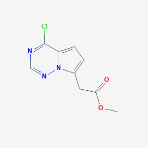 Methyl2-(4-chloropyrrolo[2,1-f][1,2,4]triazin-7-yl)acetate