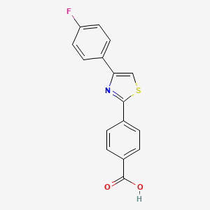 molecular formula C16H10FNO2S B1300637 4-[4-(4-氟苯基)-1,3-噻唑-2-基]苯甲酸 CAS No. 321429-96-3