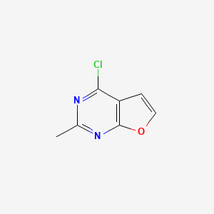 molecular formula C7H5ClN2O B13006386 4-Chloro-2-methylfuro[2,3-d]pyrimidine 