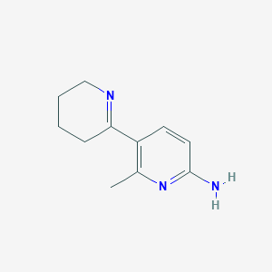 molecular formula C11H15N3 B13006408 2'-Methyl-3,4,5,6-tetrahydro-[2,3'-bipyridin]-6'-amine 