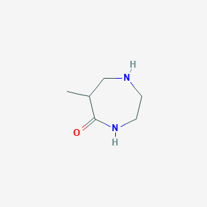 molecular formula C6H12N2O B13006423 6-Methyl-1,4-diazepan-5-one 