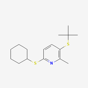 3-(tert-Butylthio)-6-(cyclohexylthio)-2-methylpyridine