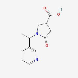 5-Oxo-1-(1-(pyridin-3-yl)ethyl)pyrrolidine-3-carboxylic acid