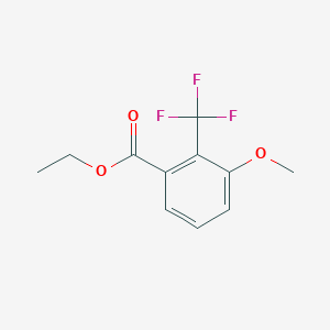 molecular formula C11H11F3O3 B13006449 Ethyl 3-methoxy-2-(trifluoromethyl)benzoate 