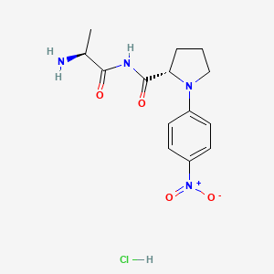 molecular formula C14H19ClN4O4 B13006475 H-Ala-Pro-pNA.HCl 