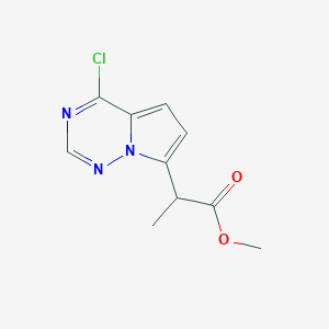 Methyl 2-(4-chloropyrrolo[2,1-f][1,2,4]triazin-7-yl)propanoate